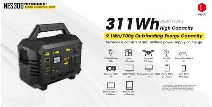 Nitecore NES300 Portable Outdoor Power Station