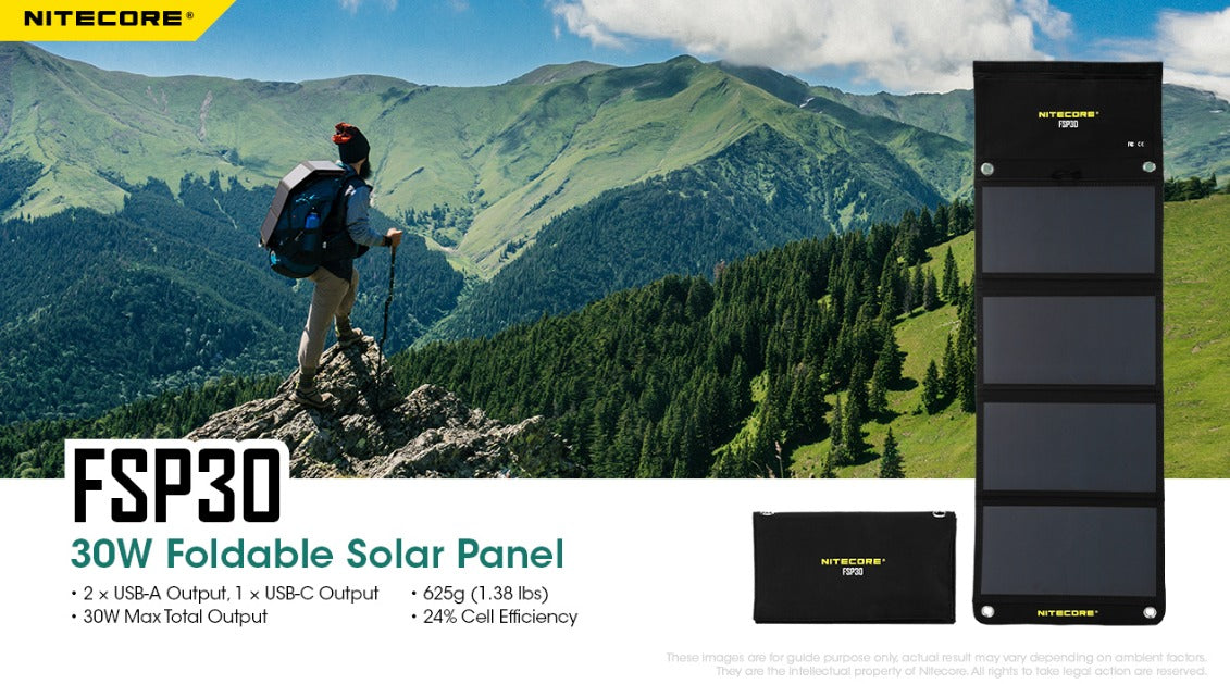 Nitecore FSP30 30W Foldable Solar Power Panel
