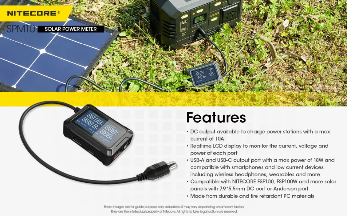 Nitecore SPM10 Solar Power Meter for FSP100, FSP100W and more Solar Panels