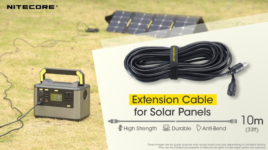 Nitecore 10m (33ft) Extension Cable for FSP100, FSP100W and other Solar Panels