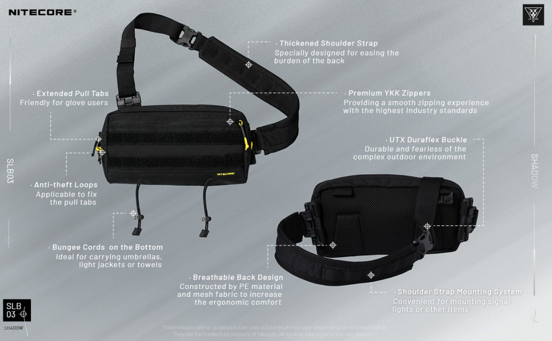 Nitecore SLB03 Crossbody Waist Pack Sling Bag