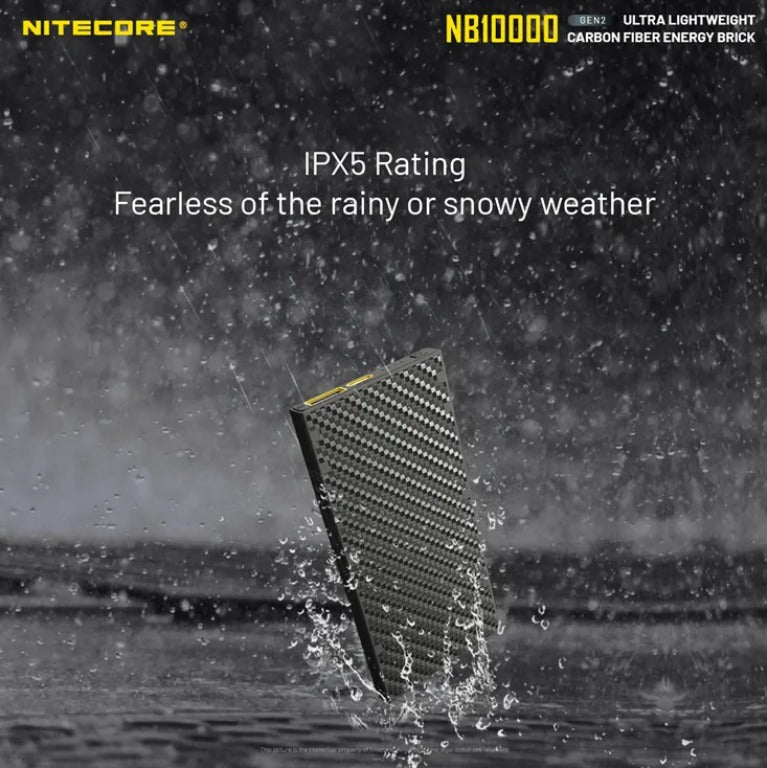 Nitecore NB10000 GEN 2 Quick-Charge USB/USB-C Dual Port 10000MAH Power Bank