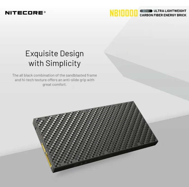 Nitecore NB10000 GEN 2 Quick-Charge USB/USB-C Dual Port 10000MAH Power Bank