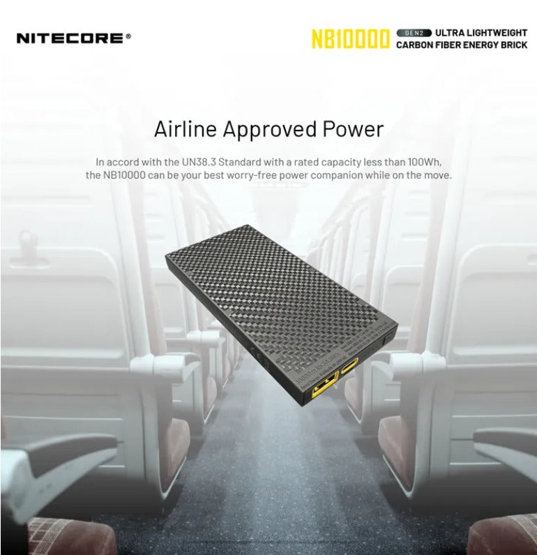 Nitecore NB10000 GEN 2 Quick-Charge USB/USB-C Dual Port 10000MAH Power Bank