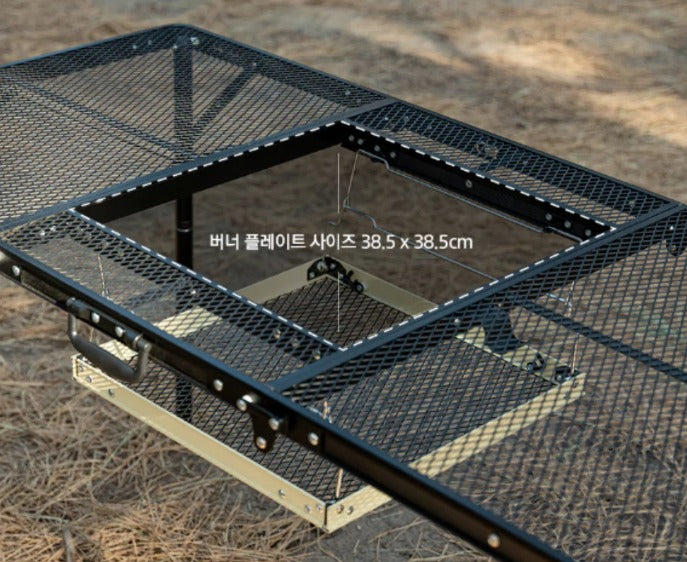 KZM Union Iron Mesh 3 Folding BBQ Table