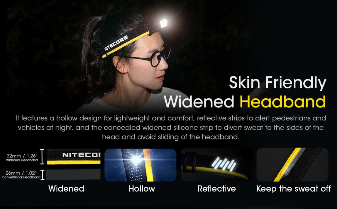 Nitecore NU43 1400L CW Spotlight + Floodlight Rechargeable Headlamp