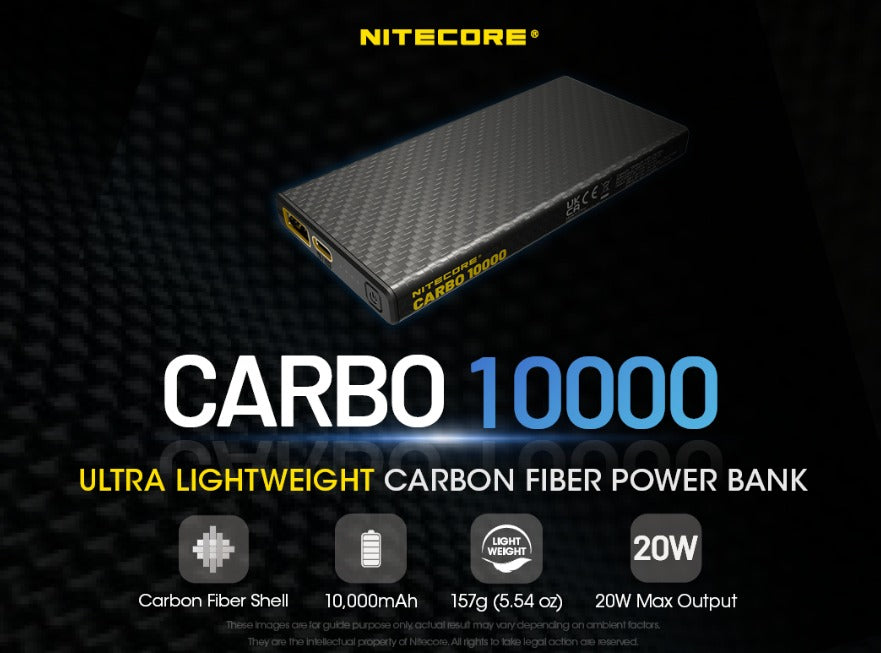 Nitecore Carbo 10000 Lightweight QC 3.0 PD USB-C 10000mAh Power Bank