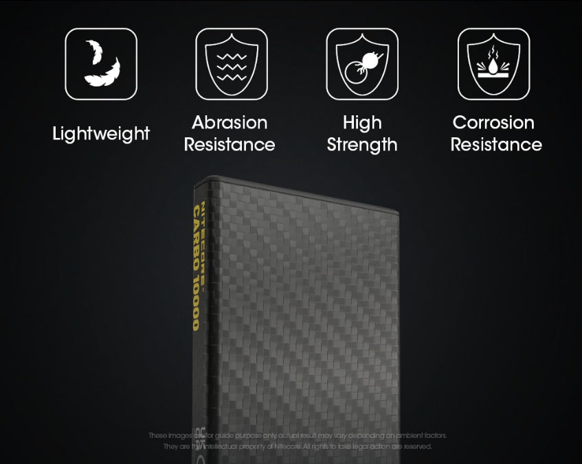 Nitecore Carbo 10000 Lightweight QC 3.0 PD USB-C 10000mAh Power Bank
