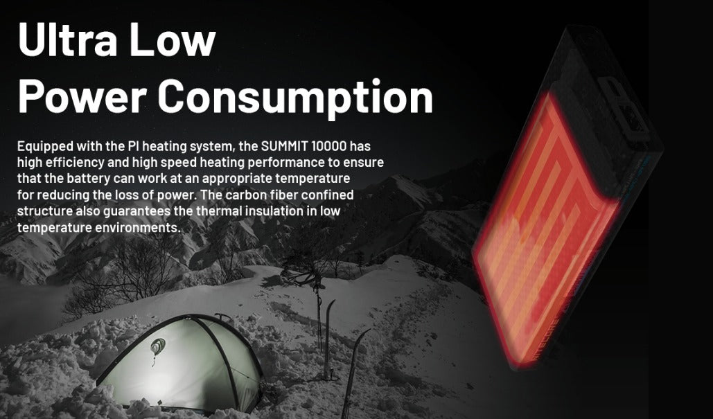 Nitecore Summit 10000 Low Temperature (-40°C) Resistant Lightweight QC 3.0 PD USB-C 10000mAh Power Bank