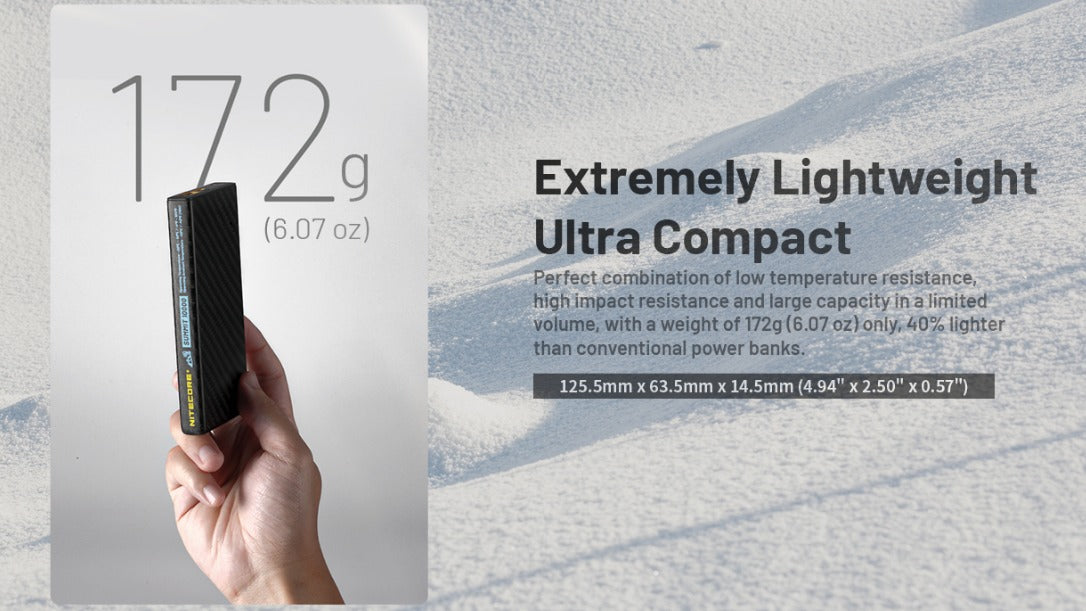 Nitecore Summit 10000 Low Temperature (-40°C) Resistant Lightweight QC 3.0 PD USB-C 10000mAh Power Bank