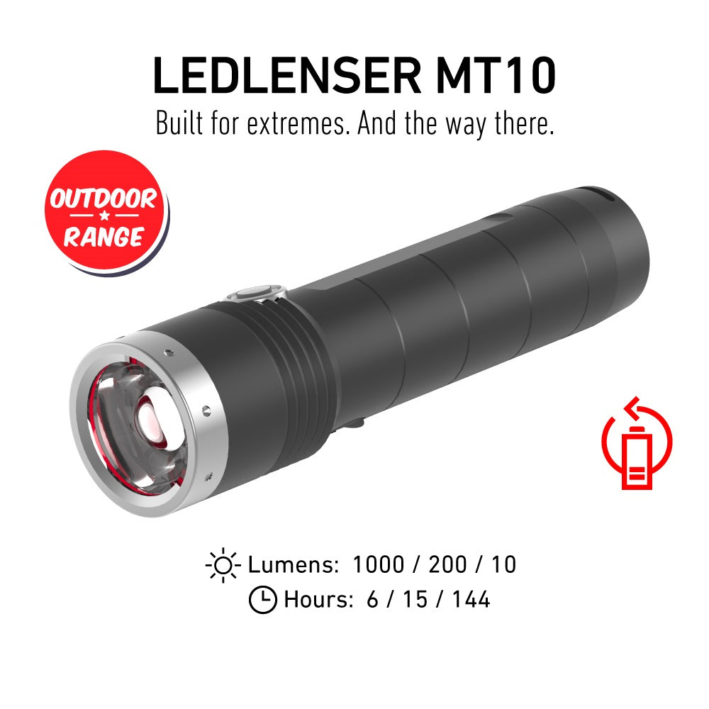 LED LENSER MT10 Rechargeable Flashlight 1000 Lumens