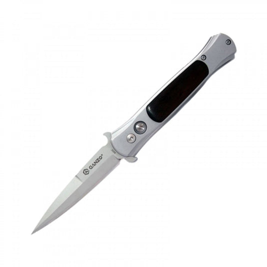 Ganzo G707 Stainless Steel with Wooden Inserts Folding Knife