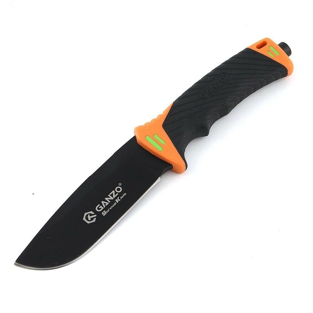 Ganzo G8012V2 Fixed Blade Survival Knife with Fire Starter Sheath